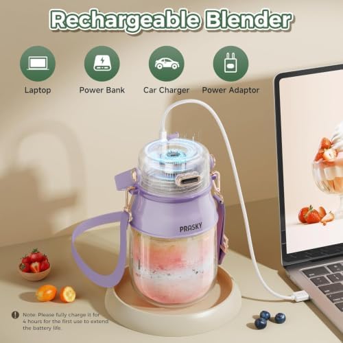 Portable Blender, Personal Blender, Type-C Rechargeable, Gym/Travel/Camping - Image 6