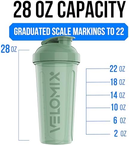 VELOMIX 6 Pack 28oz Protein Shaker Bottle for Protein Mixes, Muted Pastel - Image 4