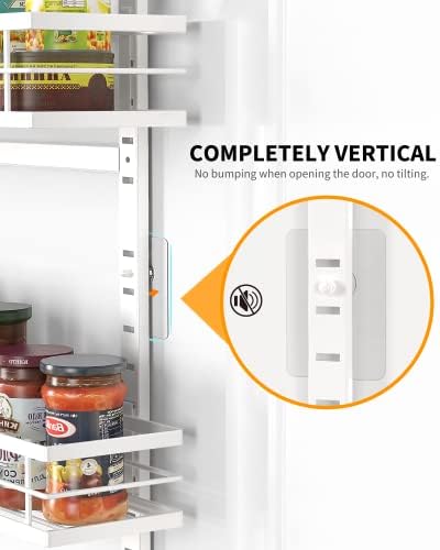 White 9-Tier Over The Door Pantry Organizer, Pantry Organization And Storage, Metal Hanging Spice Rack Shelves Door, Home & Kitchen Essentials, Laundry Room Bathroom Organization