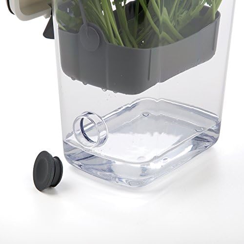 Herb Keeper – 1-Piece, White, with Removable Silicone Drain Plug, BPA-Free Plastic