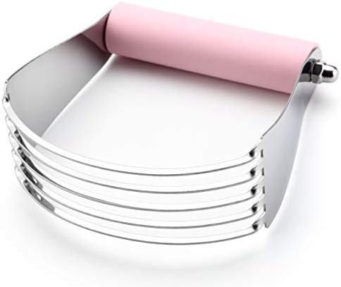 Spring Chef Large Dough Blender For Baking - Pro Pastry Blender - Pink by SpringChef