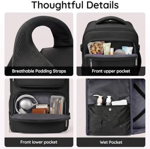 Taygeer Travel Backpack for Men, TSA Travel Laptop Backpack with Shoe Pouch - Image 7