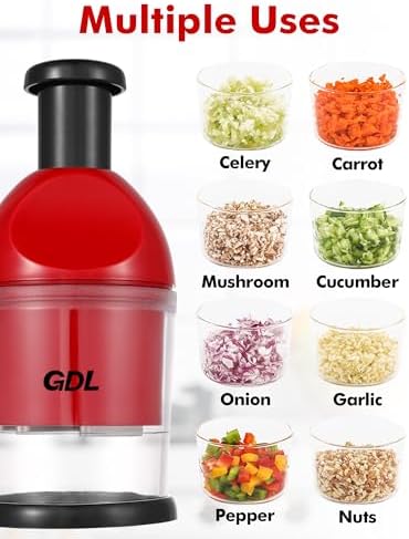 GDL Food Chopper, Manual Slap Vegetable Chopper Onion Dicer, Garlic Mincer - Image 5