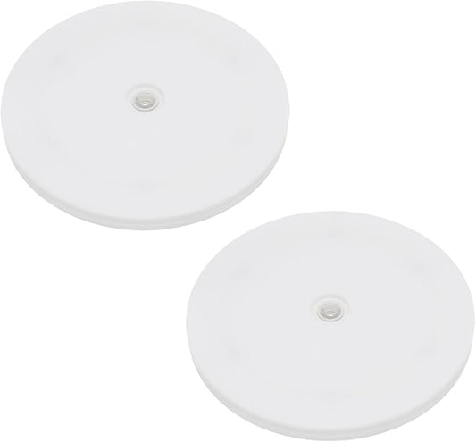 2 Pcs White 7 inch Acrylic Lazy Susan Rotating Turntable Organizer Bearings - Round Swivel Plate for Spice Rack, Table, Cake, Kitchen Pantry
