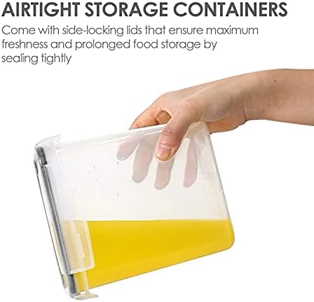 32pcs Airtight Food Storage Containers Set, BPA Free Plastic Kitchen and Pantry Organization Canisters with Lids for Cereal, Dry Food, Flour and Sugar, Includes 32 Labels