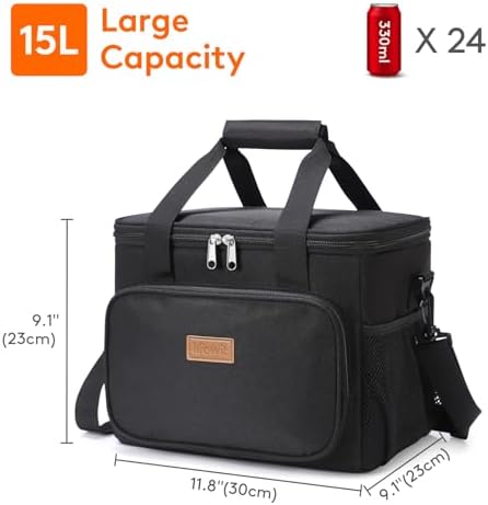Insulated Lunch Box for Men, Lunch Bag Cooler Women, 32-Can 20L