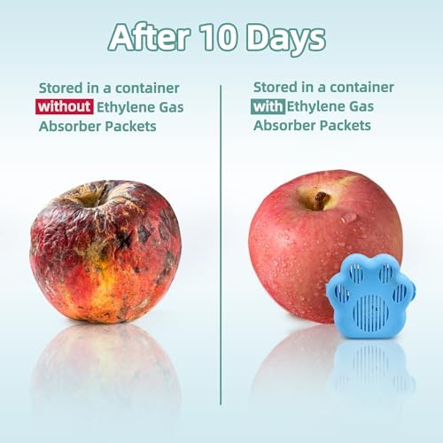 WiseFresh 30 Packs 5 Gram Ethylene Gas Absorber Packet, Vegetable & Fruit Fresh Produce Protector, Food Freshness Extender, Fresh Fruit Preserver, Vegetable Saver