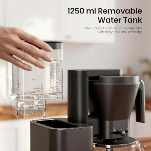 SCA-Certified 8-Cup Drip Coffee Maker with Pour-Over Control