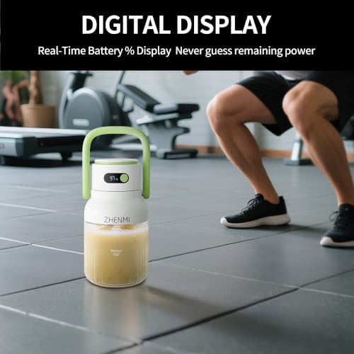 Portable Blender, Personal Blender for Smoothies & Shakes, Cordless, 33oz BPA-Free Vessel, 18000RPM Motor, Leakproof Lid with Sip Spout, USB-C Rechargeable, Easy-to-Clean Parts (Green) - Image 6