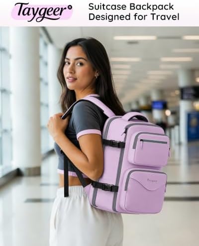 Taygeer Travel Backpack, Luggage Backpack with 15.6inch Laptop Compartment - Image 2
