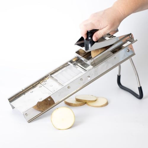 Lehman's Foldable Mandoline Veggie Slicer, Interchangeable Blades for All-In-One Vegetable Slicing, Easy to Clean, Store Flat - Image 6