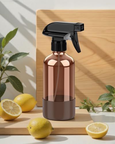 Bontip Amber Glass Spray Bottle, 8 oz with Brown Silicone Sleeve, 1 Pack - Image 6