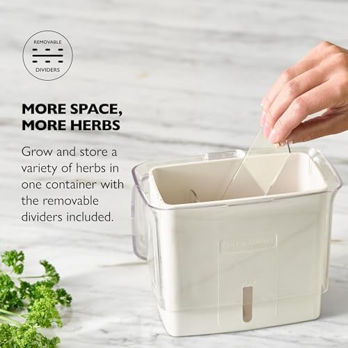 Cole & Mason Herb Storage Container for Refrigerator, Fresh Herb Keeper