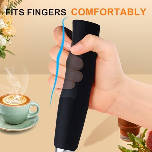 Handheld Milk Frother Wand for Coffee, Rechargeable Electric Whisk