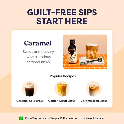 Javvy Cold Brew Coffee Concentrate Instant Coffee, Caramel