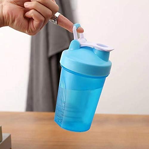 for Protein Powder Mix-BPA free,Leak Proof,Stainless Steel Whisk Ball,Wide Mouth-2 Packs (16OZ-400ML, BLUE&ORANGE) - Image 3