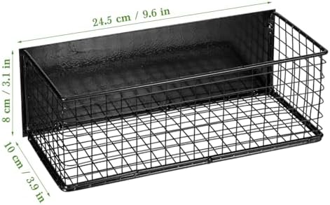 Magnetic Spice Rack for Refrigerator Door Fridge Magnetic Rack Storage Holder Stainless Steel Seasoning Spice Mesh Basket Kitchen Organizer for Spices Tools Snacks 9.64 X 3.93 X 3.14 in