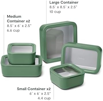 Caraway 13-Piece Glass Food Storage Container Set