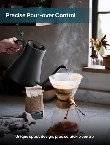 Gooseneck Electric Kettle with ±1℉ Temperature Control, 0.9L