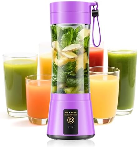 Personal Size Portable Blender Make Smoothies - 12oz Mini Blender Juice Cup by gardreg