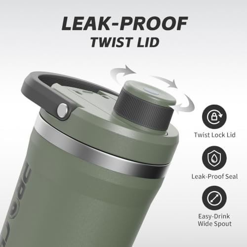 PROCHAIN Insulated Stainless Steel Protein Shaker Bottle, 20oz Metal Mixer - Image 3