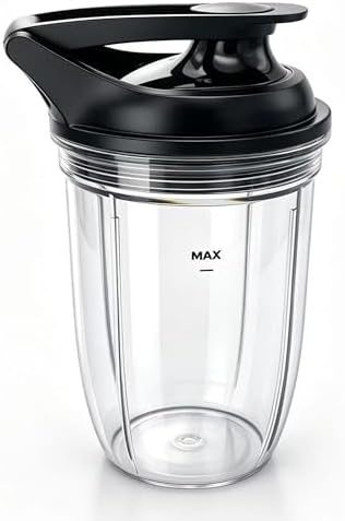 Replacement juicer personal jar 18oz cup with Premium to go lid（Pack of 2pcs) Compatible with NutriBullet Blender Combo（ZNBF30400Z/ZNBF30500Z）/Select Blender 1200（NB07200-1210） /PRO 1000 Blender - Image 2