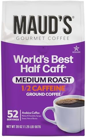 Half Caff Medium Roast Ground Coffee, 1 Bag, (20oz)