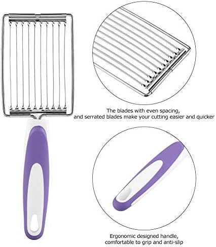 ASHATA Luncheon Meat Cutter, Stainless Steel Slicer with Handle for Egg, Ham, Cheese, Potato, Fruit, Tomato - Image 4