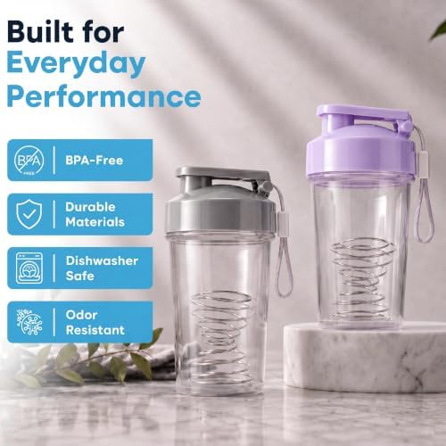 Protein Shaker Cup 10 oz - Food-Grade Shaker Cups for Protein Shakes 10 oz - Small Shaker Cups for Protein Shakes, Leakproof Lid Protein Cups Shaker for Gym-goers & Travelers - Image 4