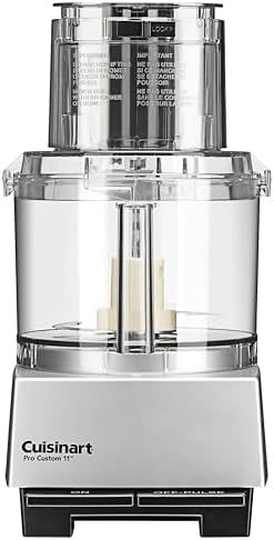 Food Processor, Dishwasher Safe 11-Cup Food Processor with Slicing & Shredding Discs, Pro Custom 11 Stainless Steel Electric Chopper & Kitchen Food Processor, Chrome, DLC-8SBCYP1