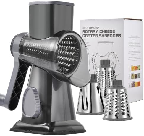 Cheese Grater Hand Crank Rotary Vegetables Shredder with Handle