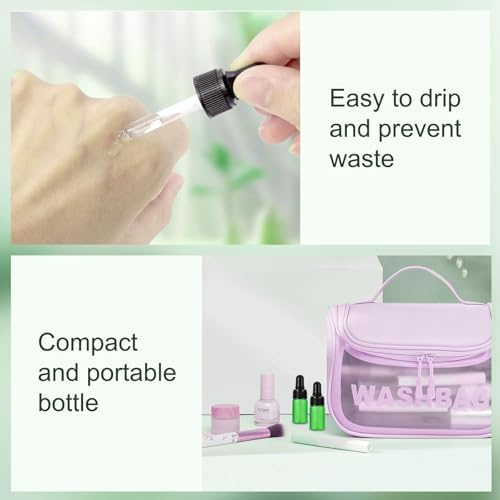 Kesell 20pcs 3ml Green Glass Dropper Bottles with Black Caps - Image 4