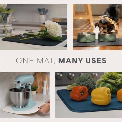 Dish Drying Mat, 18" x 30", Jumbo, Sage Green