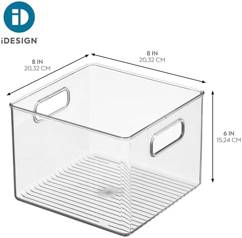Clear Plastic Storage Bins, 4-Pack