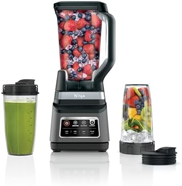Ninja BN751 Professional Plus DUO Blender, 1400 Peak Watts, 3 Auto-IQ Programs for Smoothies, Frozen Drinks & Nutrient Extractions, 72-oz. Total Crushing Pitcher & (2) 24 oz. To-Go Cups, Black by Unknown