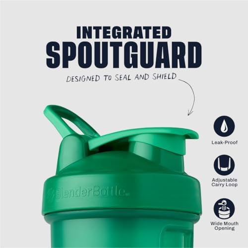 BlenderBottle Classic V2 Plastic Shaker Bottle 20 oz Emerald Green - Image 2