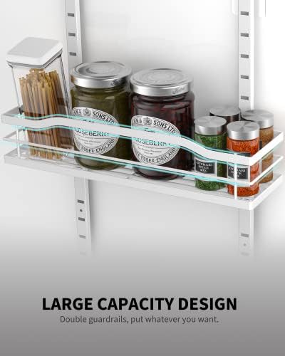 White 9-Tier Over The Door Pantry Organizer, Pantry Organization And Storage, Metal Hanging Spice Rack Shelves Door, Home & Kitchen Essentials, Laundry Room Bathroom Organization