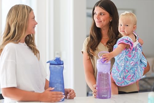 Pogo 64oz Plastic Water Bottle with Chug Lid and Carry Loop, Lilac - Image 2