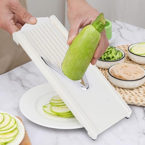 Mandoline Slicer, Adjustable Handheld Mandoline Slicer Stainless Steel Blade Vegetable Cutter for Fruits and Vegetables - Image 2