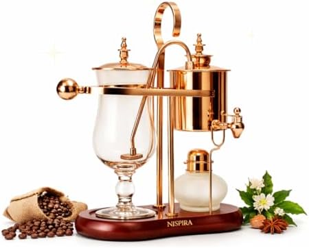 Belgium Royal Family Balance Syphon Unique Gravity Vintage Coffee Maker Vacuum Brewing System Copper 500 ml