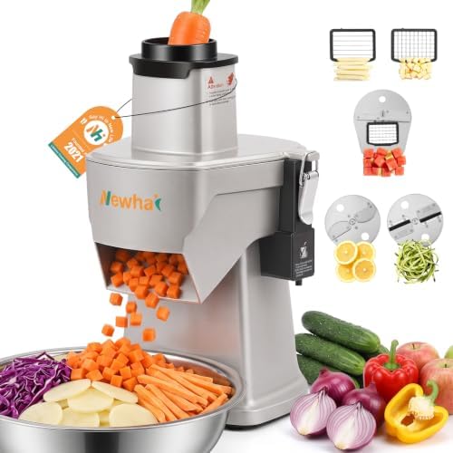Newhai 4 in 1 Commercial Vegetable Chopper, Electric Dicer Slicer Machine by Newhai