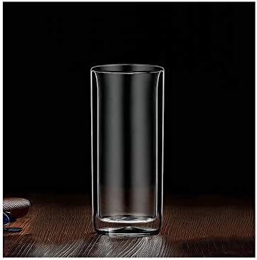 Double Wall Insulated Glass Tumbler, 16oz (450ml) Highball Glass Cups for Beer, Lemonade, Iced Tea, Tropical Drink, Cocktail, Smoothie, Mojito and Mixed Drinks, Set of 2 - Collins Style