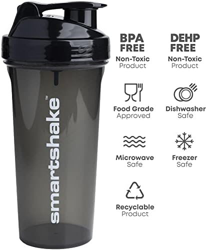 Lite 4 Pack Protein Shaker Bottle 800 ml/27oz | Silent Mixing | Leak-Proof Shaker Bottle | Shaker Cups For Protein | Gym Shaker Bottle | Durable, BPA-Free,Dishwasher Safe | Multicolor