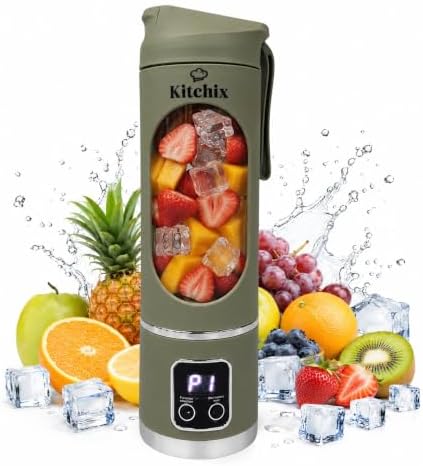 Portable Blender for Smoothies & Juice, USB-C Rechargeable, 450ml by Kitchix