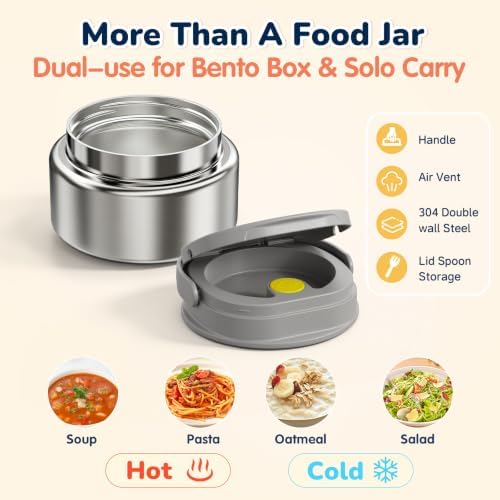 Bento Box for Kids,Leak-Proof Lunch Container with 9oz Insulated Food Jar