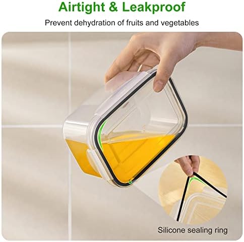 5 PCS Large Fruit storage Containers for Fridge,Food Storage Containers