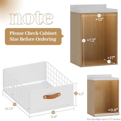 Pull Out Cabinet Organizer, Slide-Out Pantry Shelves, Fits Framed Cabinets