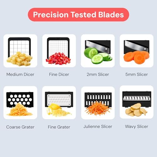 Fullstar Pro XL Vegetable Chopper & Mandoline Slicer, 8-in-1 Kitchen Tool - Image 4