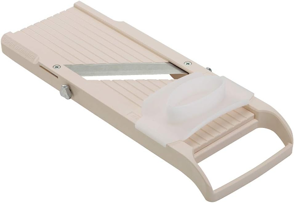 Super Standard Madoline Slicer, with with 4 Japanese Stainless Steel Blades, Almond
