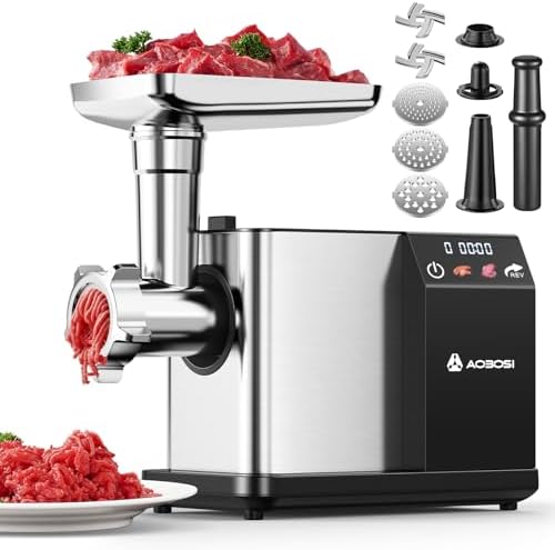 Electric Meat Grinder w/ 3 Speed Touch Screen Control, 3000W Max